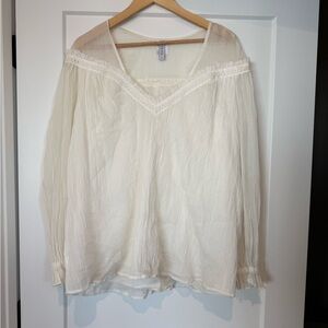 Steele White Oversized Boho Top